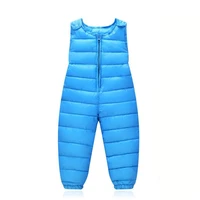 baby childrens warm strap pant for girls boys winter down cotton jumpsuit overalls suit kids casual rompers clothes sets