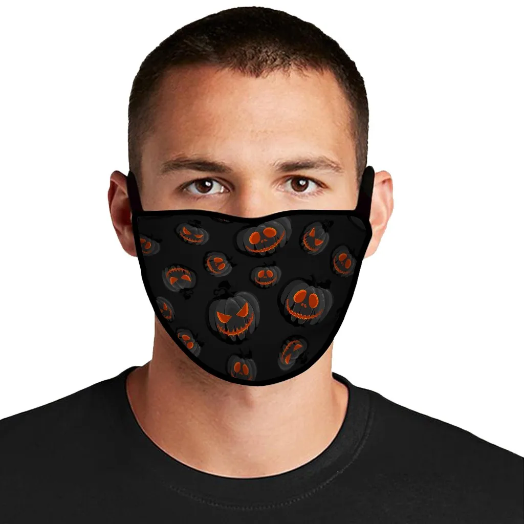 

Halloween Print Prevention Windproof Spitting Washable Mask Cloth Face Mask Reusable Breathable Mouth Caps Mouth Mask Washab