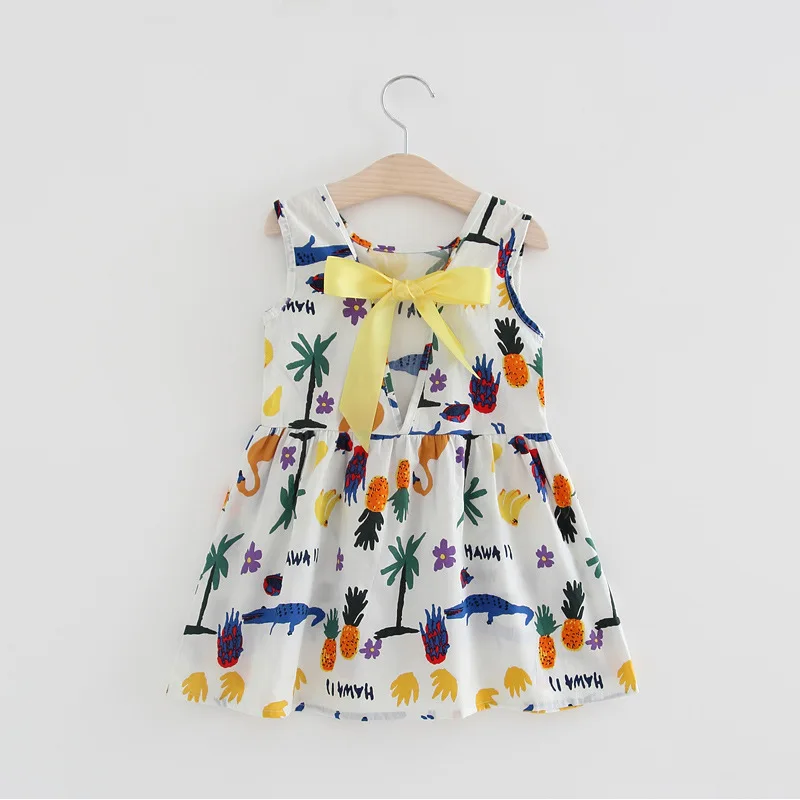 Платье для девочек лето 2020 новое платье с цветочным узором детское хлопковое