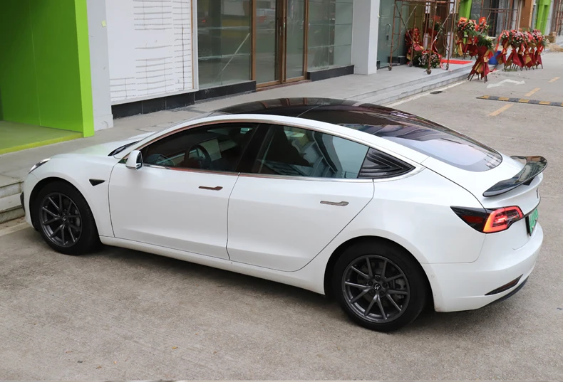 LUCKEASY крыло багажника из углеродного волокна спойлер для Tesla модель 3- купе производительность спойлер крыло самолета крыло хвост
