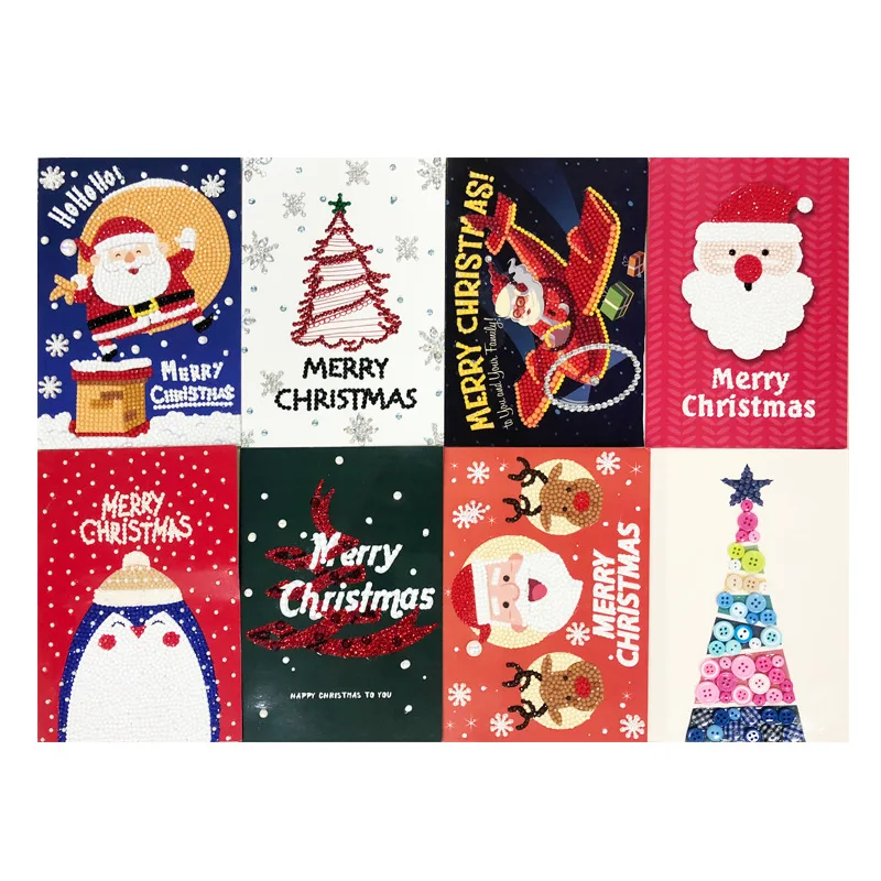 

Алмазная мозаика 5D "сделай сам", поздравительные открытки, Рождество, день рождения, Хэллоуин, набор для алмазной живописи, вышивка, подарок ...