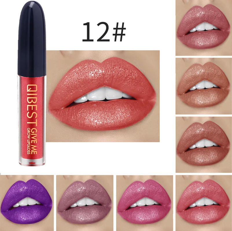 Перламутровый блеск для губ 18 цветов с антипригарным покрытием и красочными