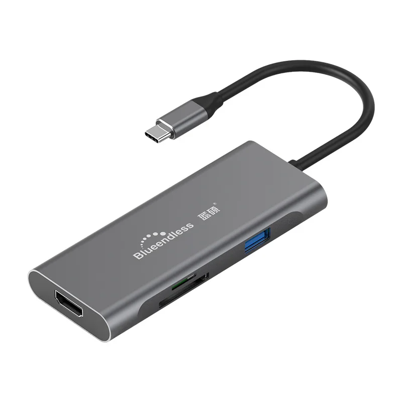 Док-станция для ноутбука 9 в 1 type C USB 3,0 HDMI TF LAN PD usb-концентратор для Macbook для huawei для XiaoMi для DELL для lenovo Dock