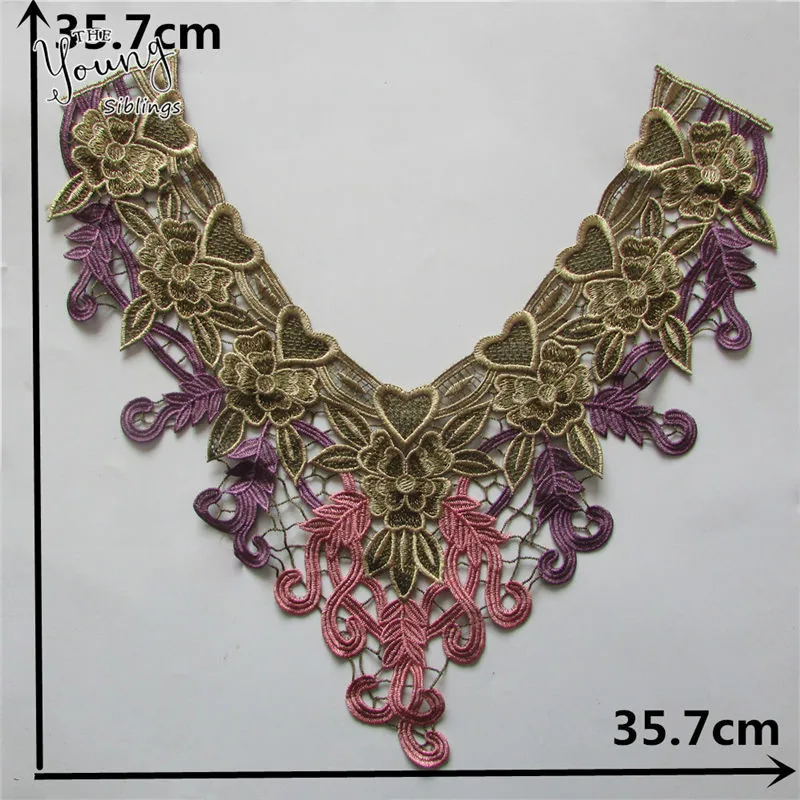 Красивые цветы кружевной вырез ткань для рукоделия вышивка аппликация кружевное