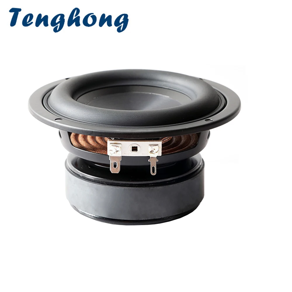 

Tenghong 1pcs 4 Inch Subwoofer Speaker 4/8 Ohm 40W Bass Audio Speaker Unit HIFI Bookshelf Loudspeaker For Home Theater DIY