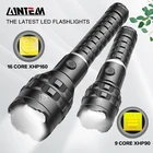 Супер яркий светодиодный фонарик XHP160 с 16 ядрами, алюминиевый водонепроницаемый фонарь онарик Xlamp, тактический фонарик с аккумулятором 10000 мАч, фонарик 18650 26650