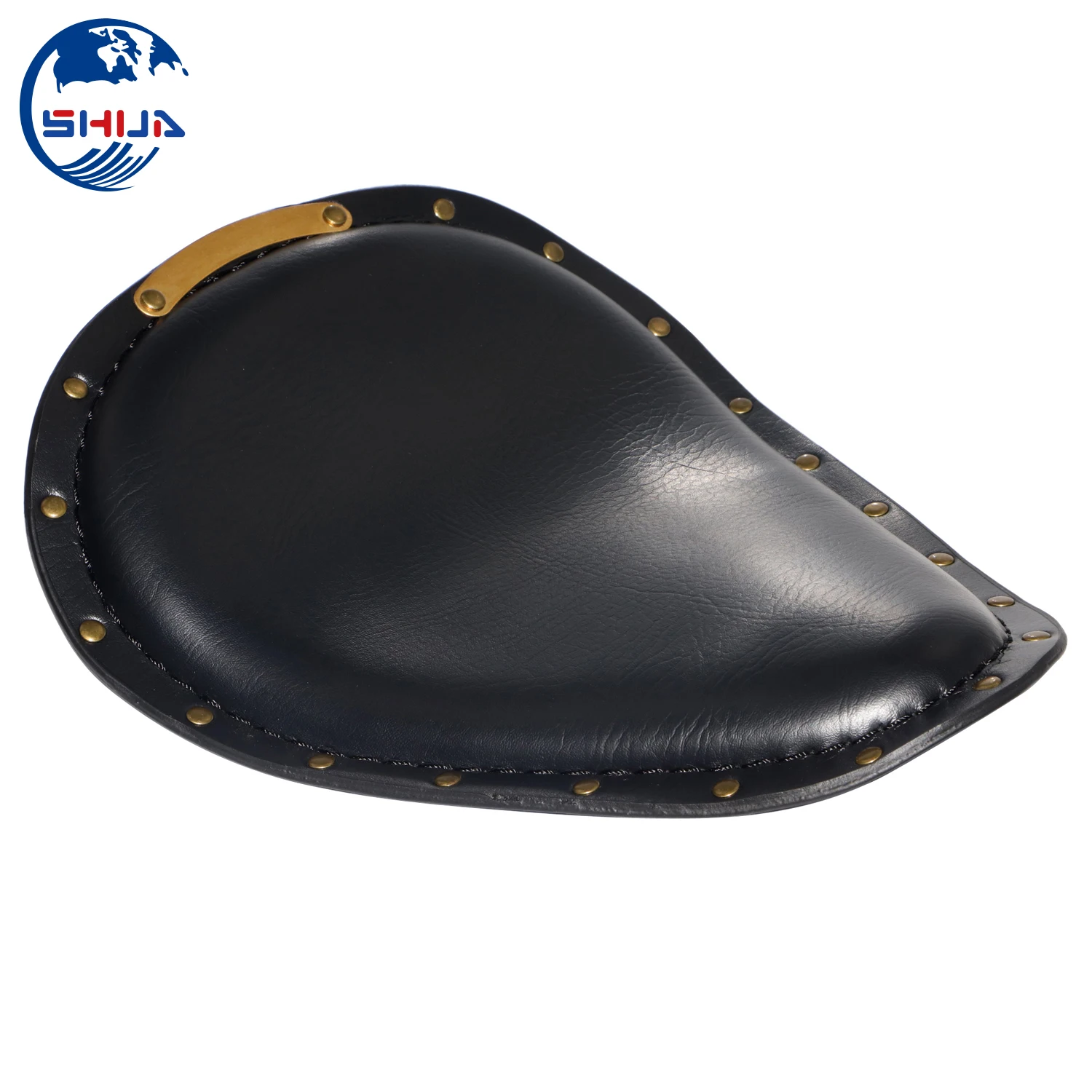 Мотоциклетное винтажное Черное Кожаное медное сиденье для водителя с заклепками