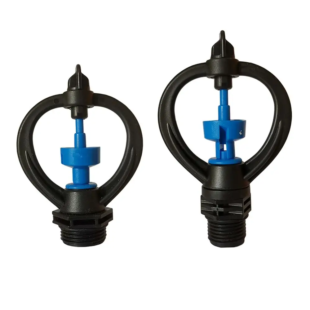 

2Pcs 1/2'' 3/4'' Male Thread Plastic Rotate Sprinkler Garden Lawn Micro Irrigation System Watering Nozzle