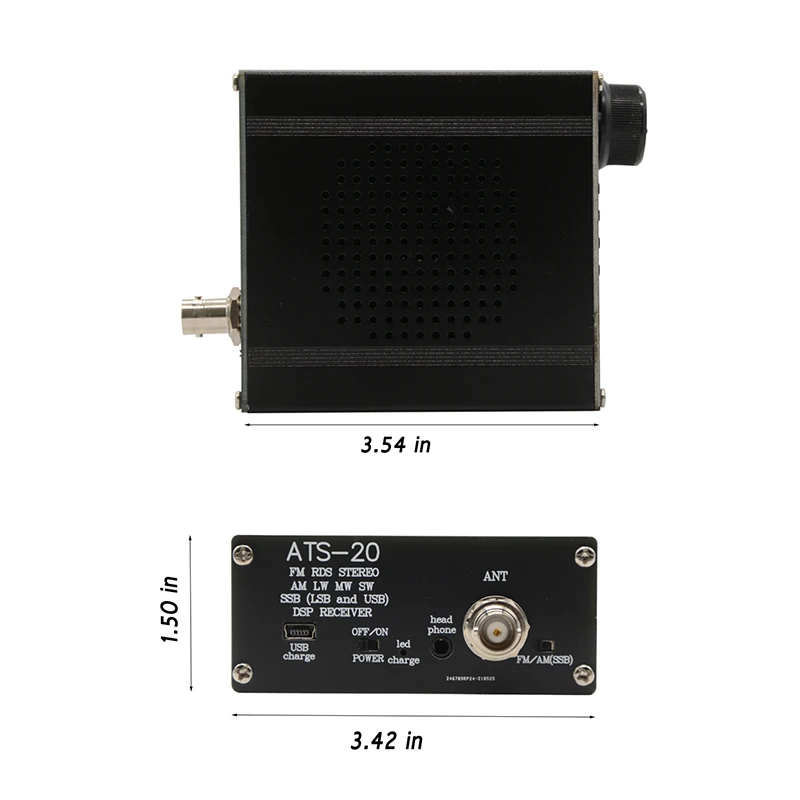 AirBand радиоприемник Si4732 FM AM (MW & SW) SSB (LSB USB) собранный с литиевой батареей + антенной