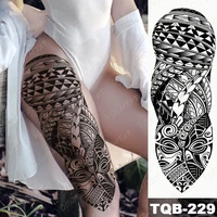 polynesian crotch sexy thigh sleeve arm large men women glitter tatu transfer tattoo semi permanent tattoo sleeve gomette tato