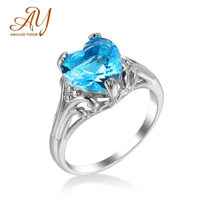 Женское кольцо на палец Anillos Yuzuk из стерлингового серебра 925 пробы с кристаллом