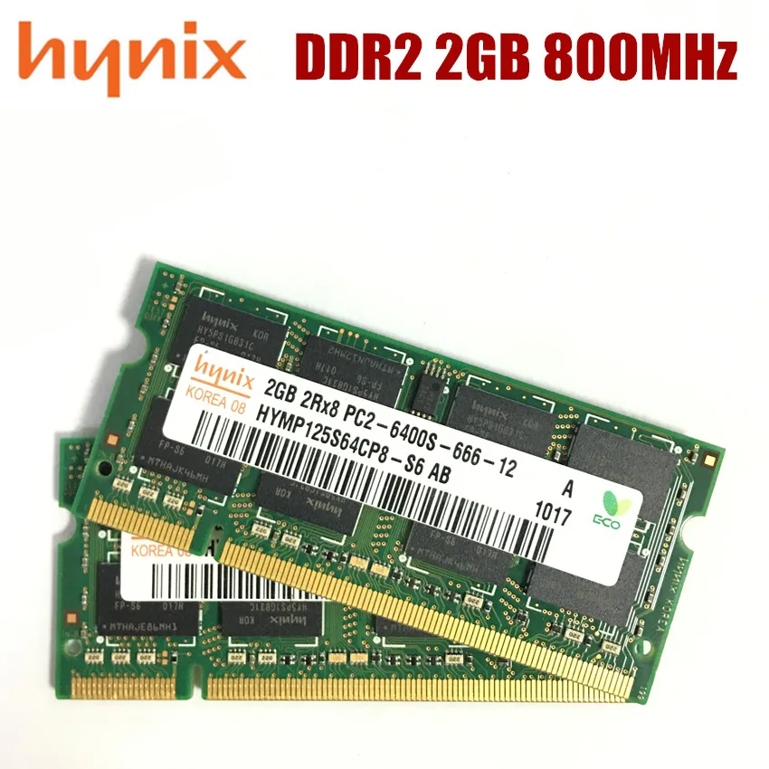 Hynix чипсет DDR2 4 Гб 2 1 ГБ PC2 6400S оперативная память для ноутбука 4G 2G 1G 800 МГц
