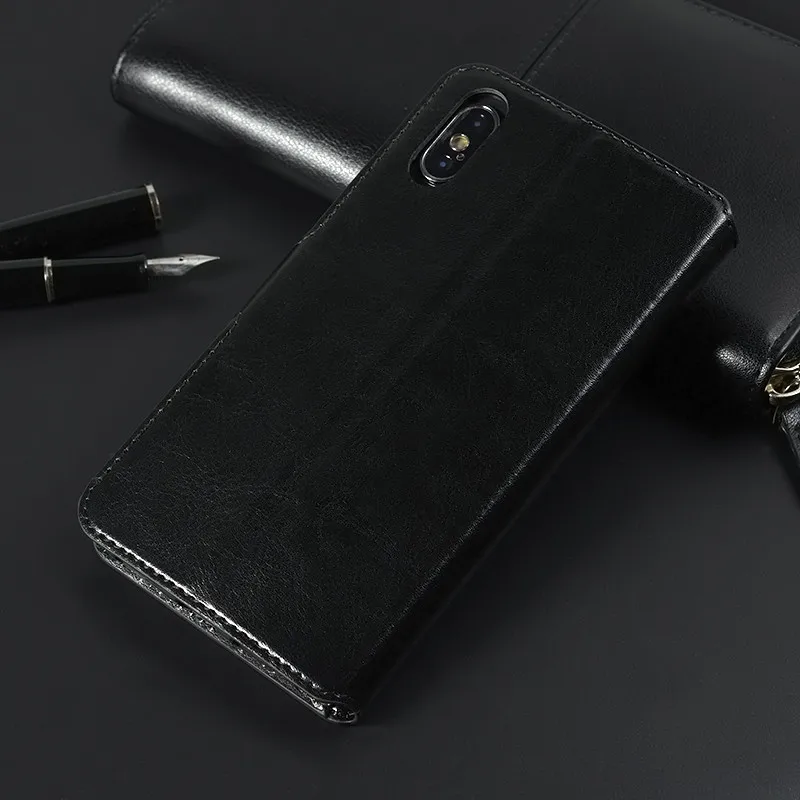 Роскошный кожаный чехол для ASUS ZenFone 4 Max ZC554KL 5 дюйма классический черный
