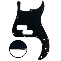 1pc bass pickguard 3ply 13holes p bass scratchplate pickguard black stringed instruments for pb electric bass accessories