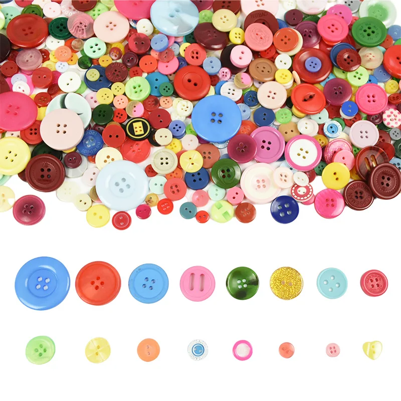 

50g/100g 1-3cm Mix Size Lots Colors Buttons Diy Sewing Clothing Craft Scrapbooking Decorations Apparel Accessories