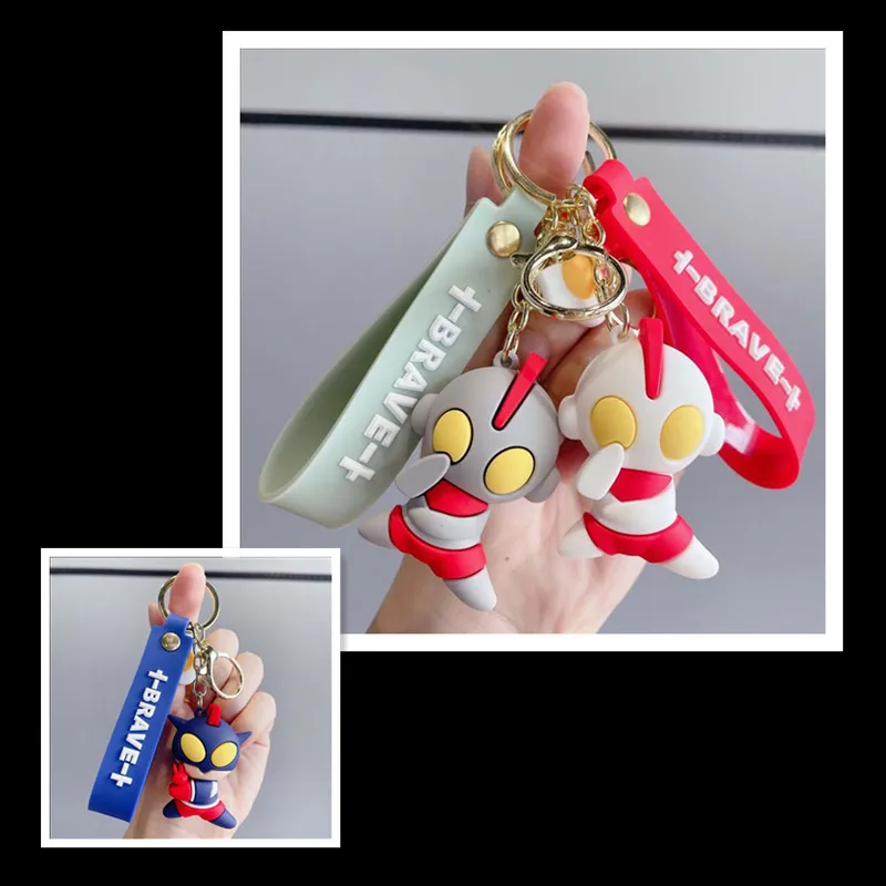 

2021 3D Ultraman Keychain Creative Animation Tiga Ultraman Sello Infinite Shape Key Ring Ornaments Pendant Multiple Key Chains