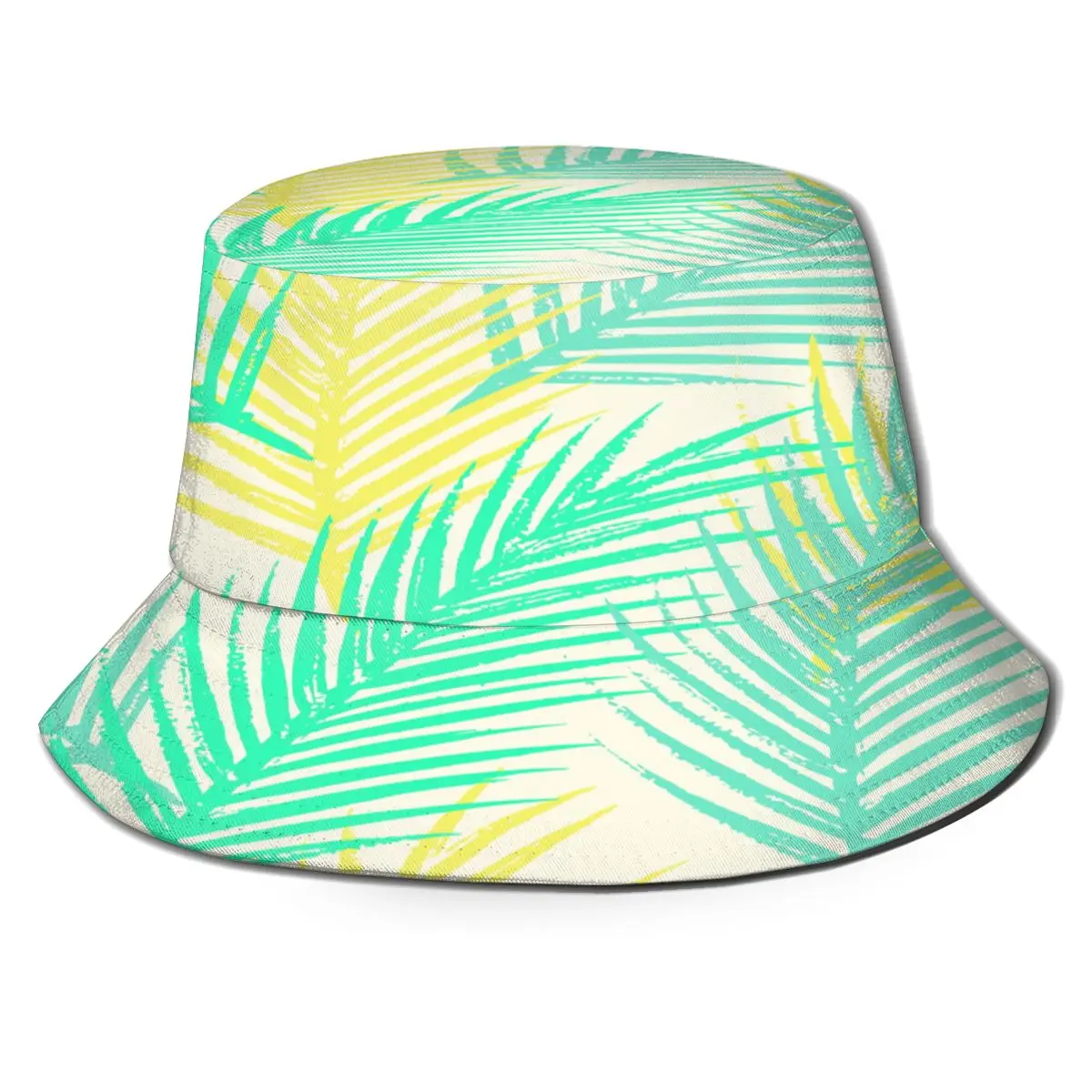 

CINESSD Bucket Hat Unisex Bob Caps Hip Hop Gorros Tropical Palm Jungle Leaves Summer Panama Cap Beach Sun Fishing Hat