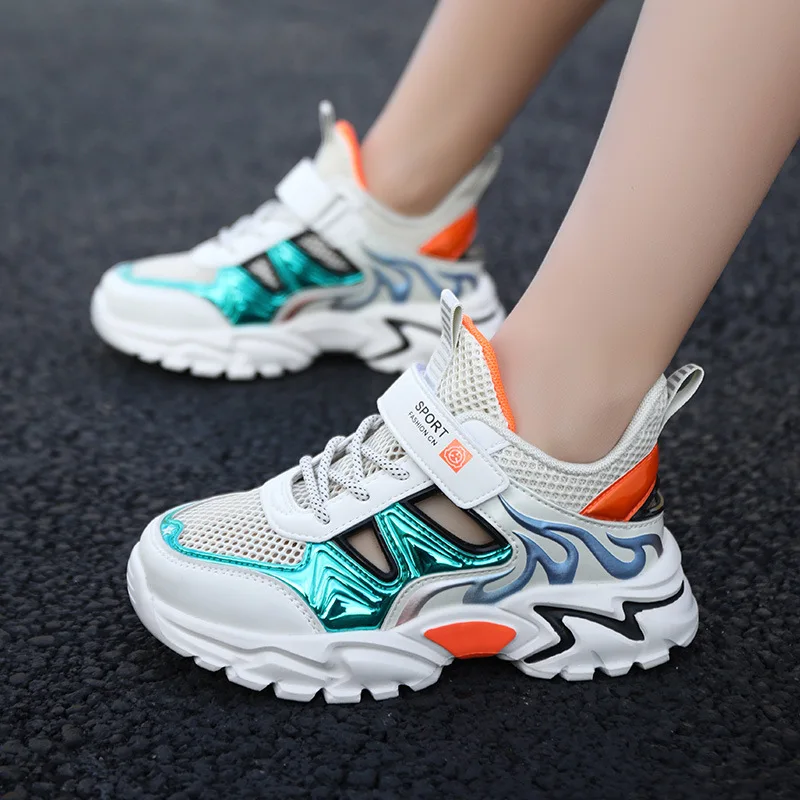 

Boys Summer Mesh Sneakers New Kids Non-slip Shoes Breathable Students Fashion Outdoor Comfortable Children Running Shoes