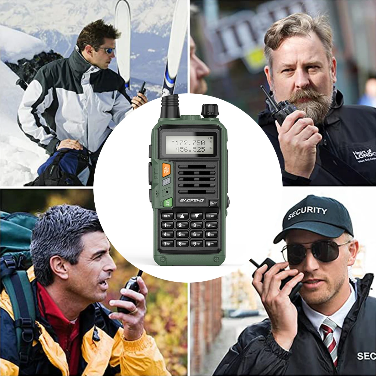 Baofeng Профессиональный иди и болтай Walkie Talkie “иди UV-S9 плюс 50 км USB Зарядное