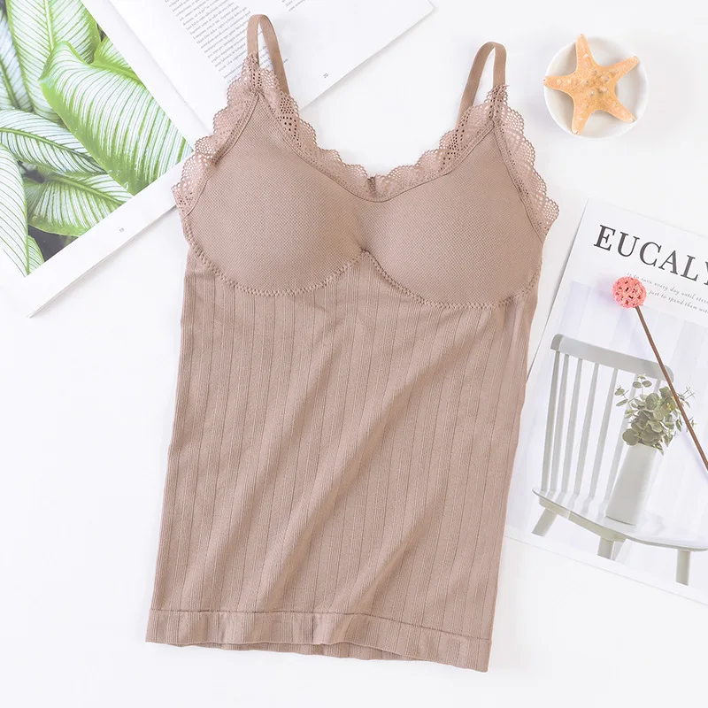 

New Women Lace Crop Top Vest Underwear Female Bottoming Camis Top Wireless Women Tank Camisole