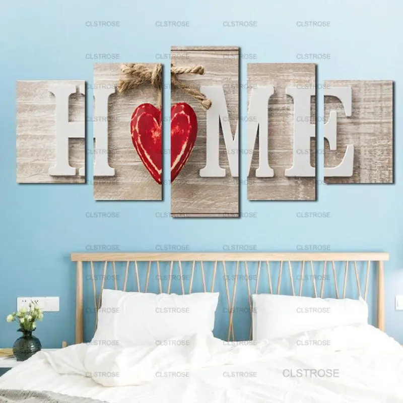 Украшение для стен дома постер с красными сердечками и буквами украшение спальни