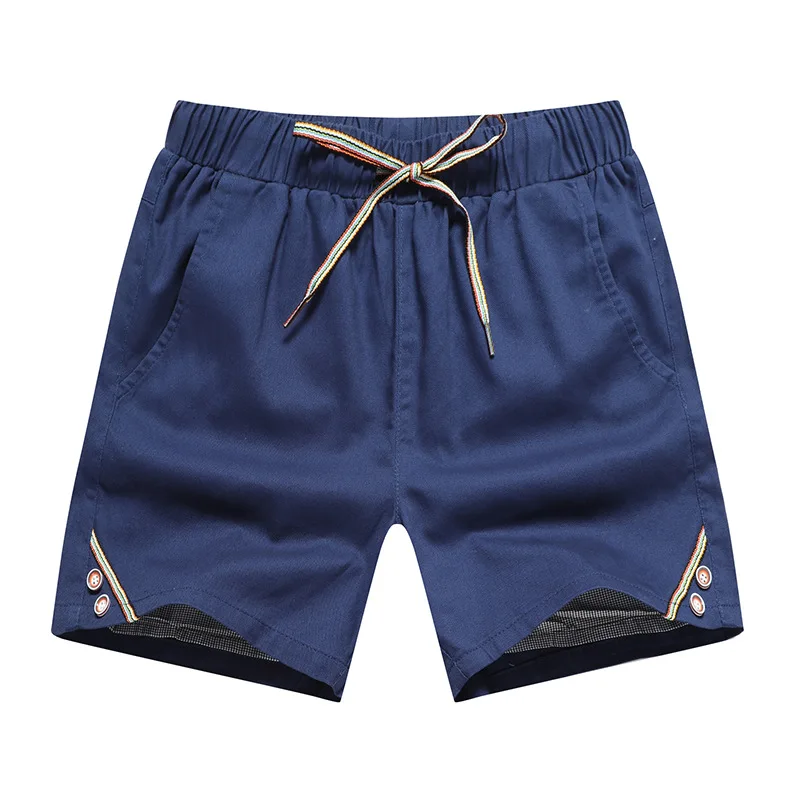 

Shorts men's shorts five-point pants cotton plus size beach pants elastic band solid color casual sports pants men's bottoms