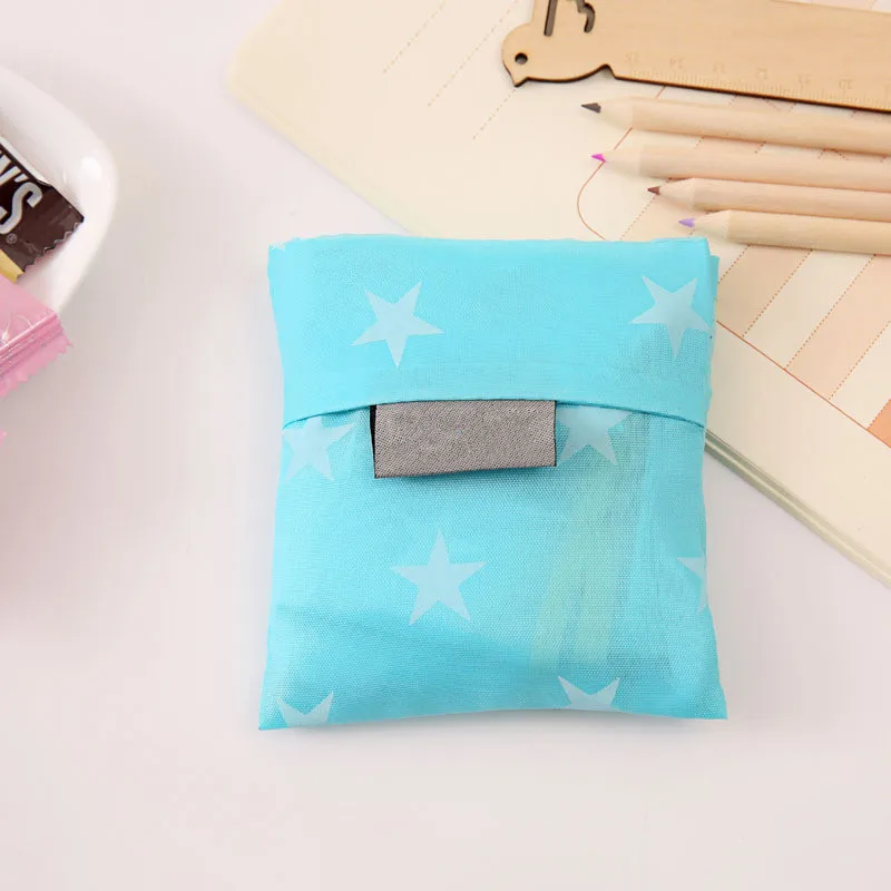 Light blue pentagram Сумка для покупок горячая Распродажа Модная Складная зеленая многоразовая сумка-тоут складная сумка удобная вместительная сумка для хранения - Цвет: Light blue pentagram