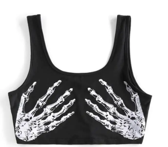 

Halloween Cosplay Costumes Women Fashion Print Tops 4561BRA