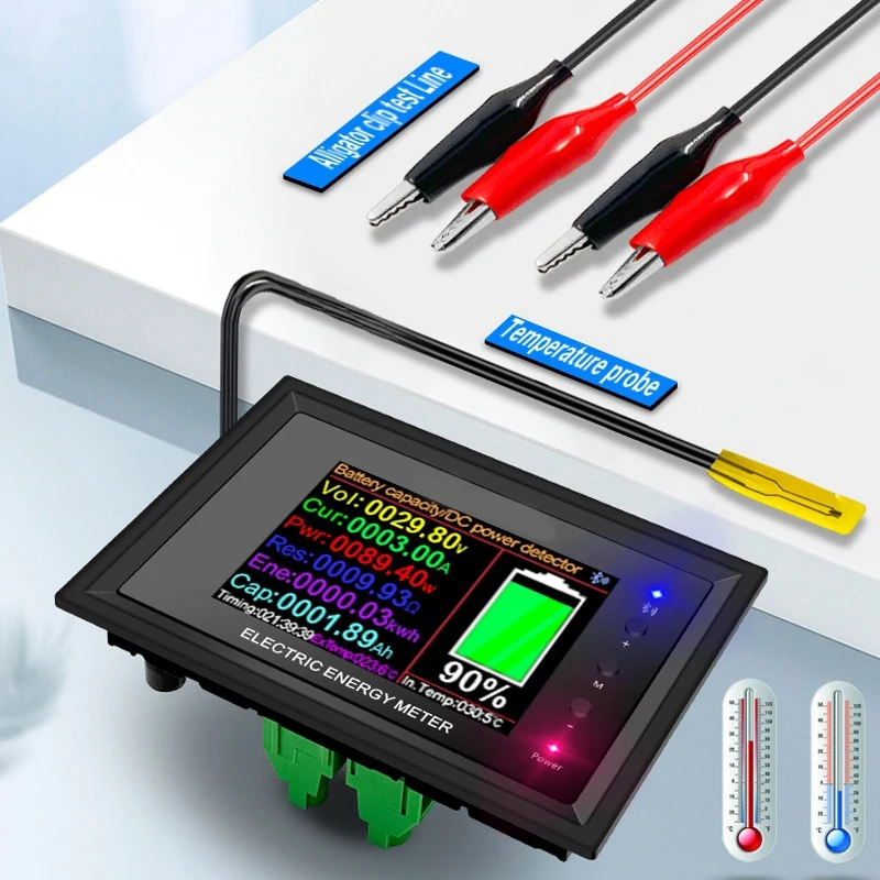 DT24 HD IPS Bluetooth цифровой дисплей DC Power APP Вольтметр Амперметр батарея ёмкость тестер
