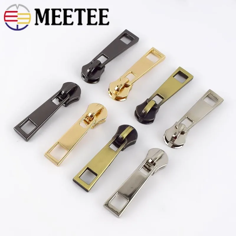 

10pcs Meetee 5# Zipper Sliders for Metal Zipper DIY Clothes Suitcase Bag Zipper Head Lock for Sewing Garment Luggage Hardware