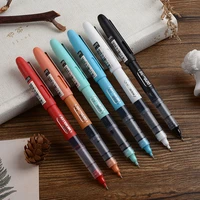 mr roller 1pcs gel pen and 1pcs refill set nice color visual ink tank 0 5mm ballpoint black pens signature office school a6761