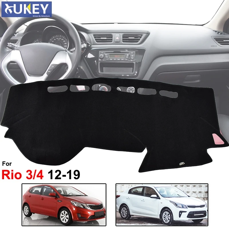 Коврик Xukey для приборной панели крышка чехол России Kia Rio 3 4 K2 2012 2013 2014 2016 2015 2017 2018 2019