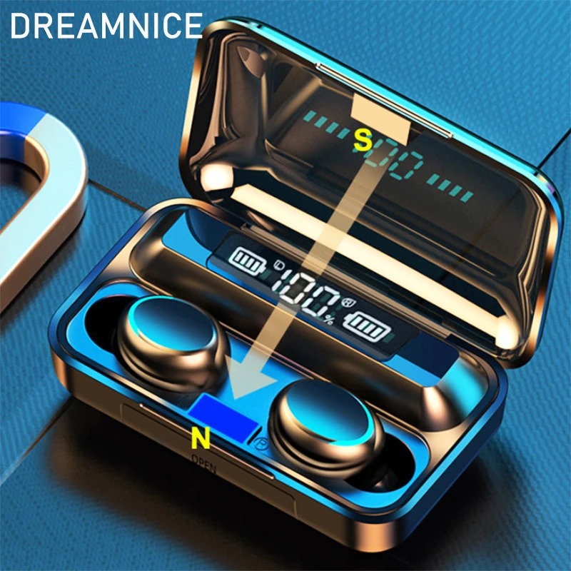 DREAMNICE наушники беспроводные IPX7 водонепроницаемые с шумоподавлением