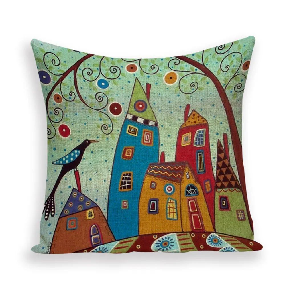 Оптовая продажа винтажные наволочки с цветами льняные хлопковые для подушек