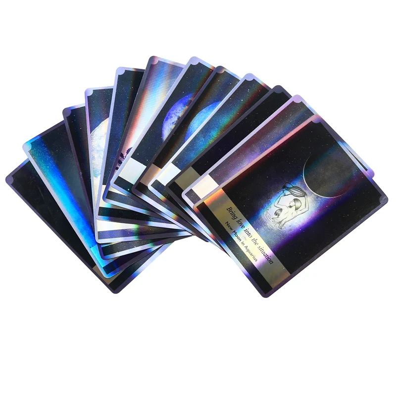 

Board Game Holographic Oracle Tarot Cards Moonology Family Party Playing Cards For Adults And Children Dobble Divination Card