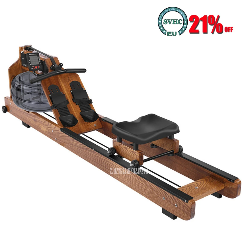 

MR002 Water Resistance Row Machine Wood Material Abdominal Pectoral Arm Body Fitness Training Rowing Indoor Home GYM Equipment