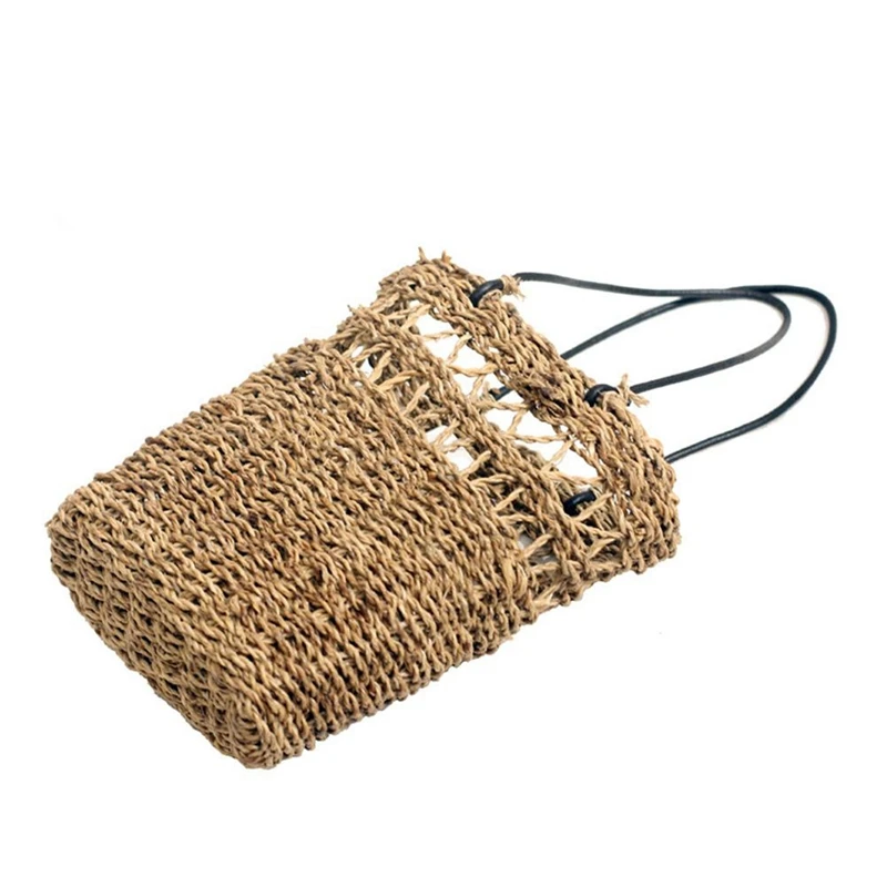 

Household Hand-Woven Storage Basket Hand-Woven Hemp Rope Handle Basket Flower Hand Basket