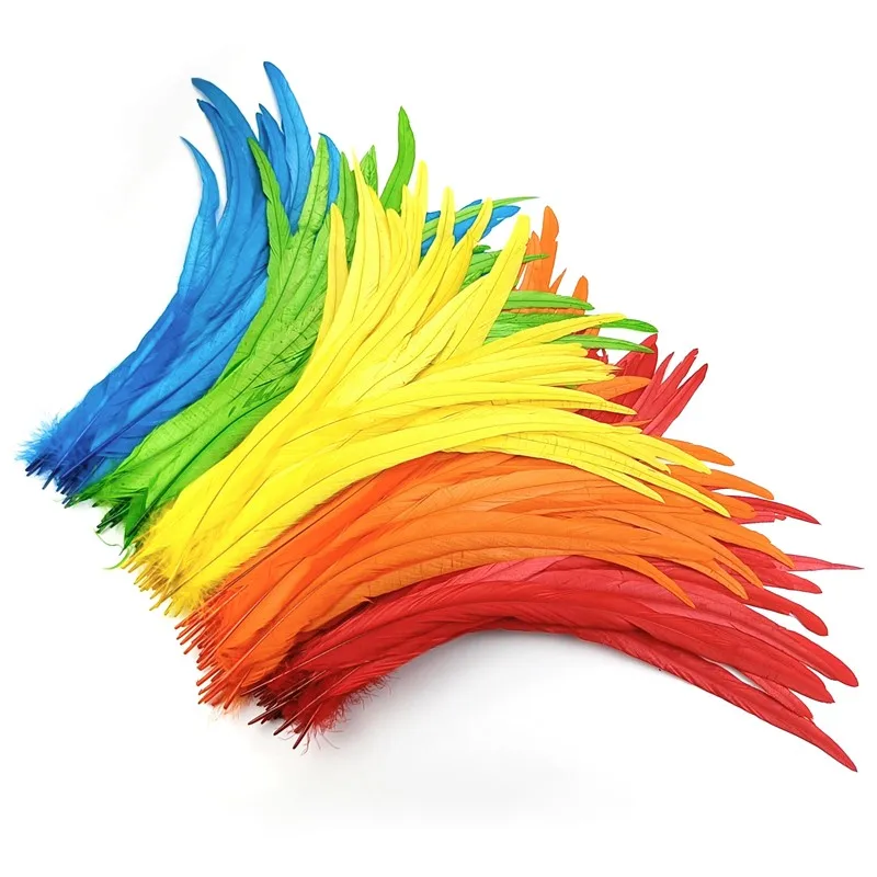 

50Pcs 40-45cm Rooster Tail Feathers for Crafts Wedding Party Decoration Carnival Feather Long Plumas DIY Handicraft Accessories