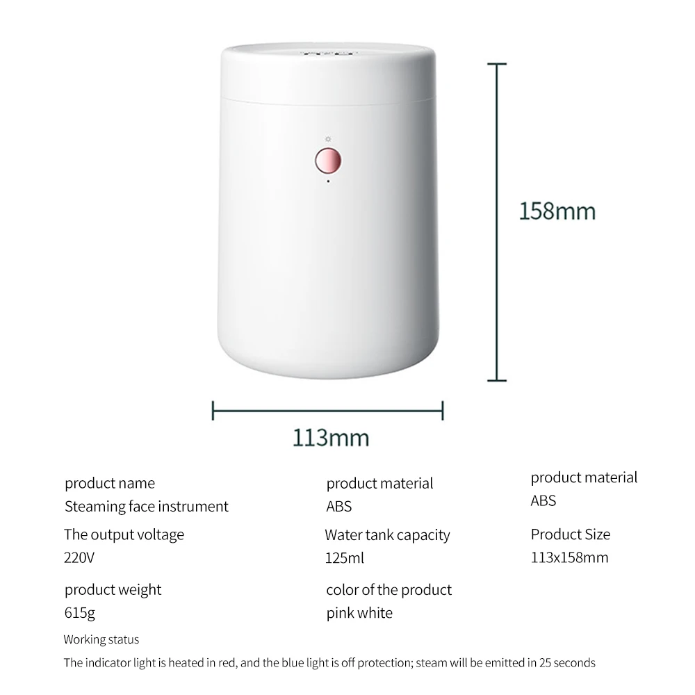 

Nano Mist Sprayer With LED Makeup Mirror Skin Care Face Steamer Nano Spray Facial Steamer Cool Face Care Beauty Products Gift