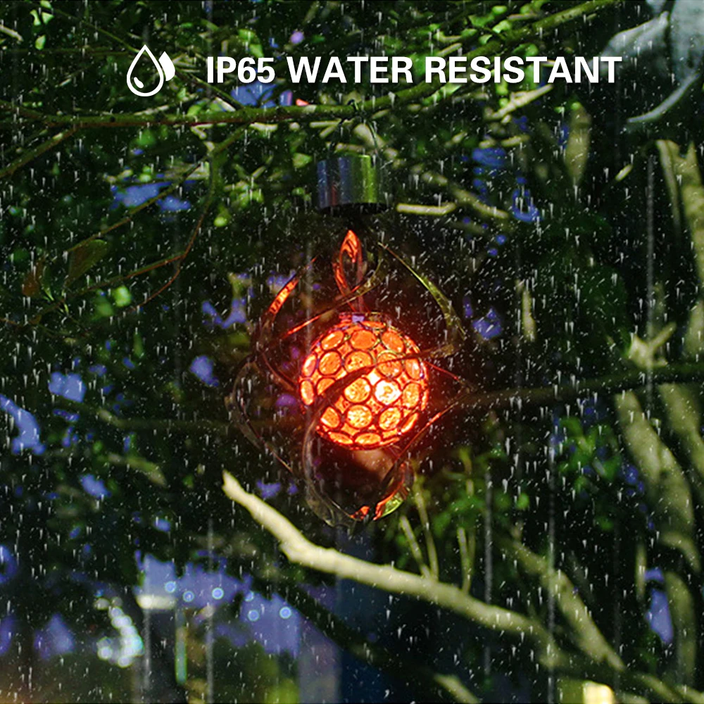 IP65 водонепроницаемые подвесные фонари на солнечной батарее уличные фонарики