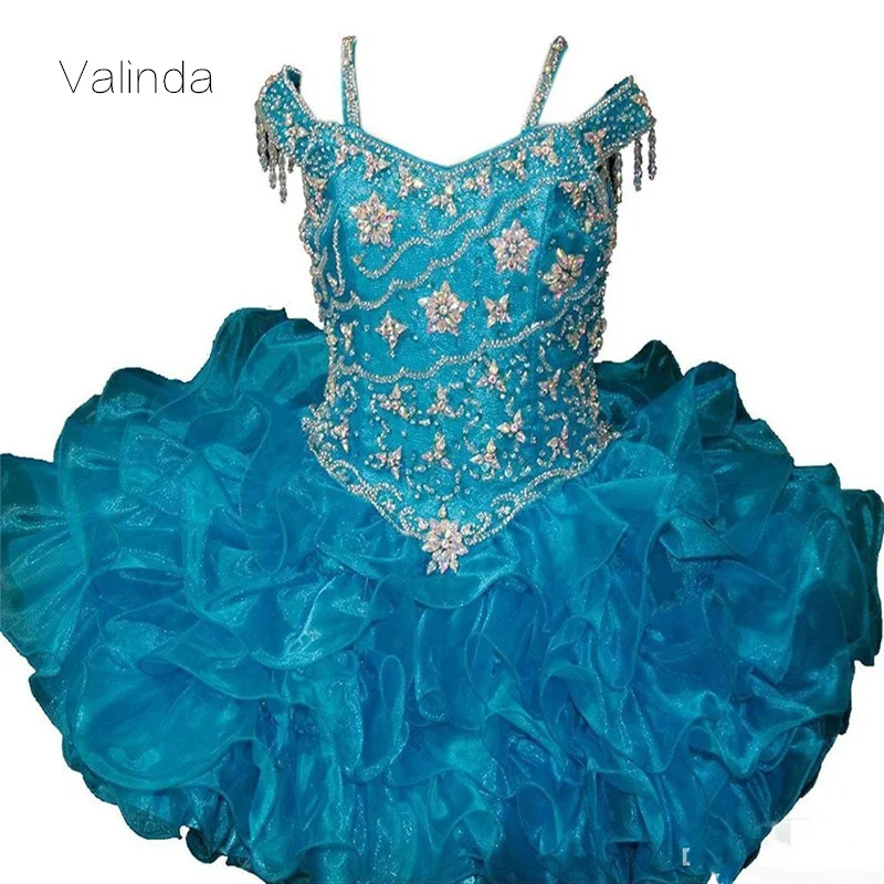 

Crystaled Toddler Girl Dresses for Birthday Party