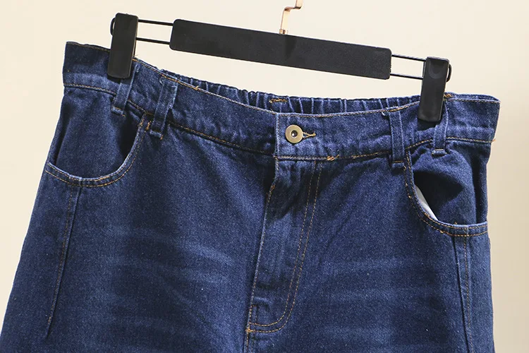 Джинсы женские с завышенной талией модные брюки-султанки из денима свободные