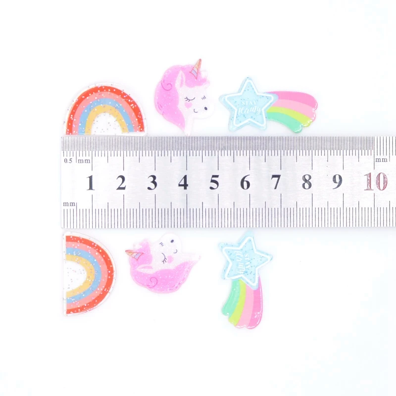 20 шт./лот блестящая Звезда Радуга набор кистей с ручкой в форме единорога