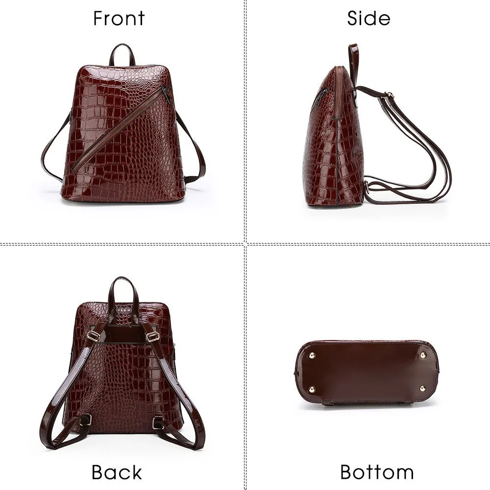 TTOU роскошный комплект из сумки с крокодиловым узором высококачественный рюкзак +