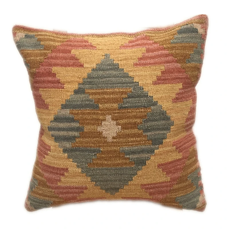 Подушка офисная вышивка прикроватная короткая плюшевая подушка для спинки