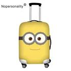 Nopersonality Износостойкий чехол для чемодана в мультяшном стиле, Желтый защитный чехол для чемодана на молнии
