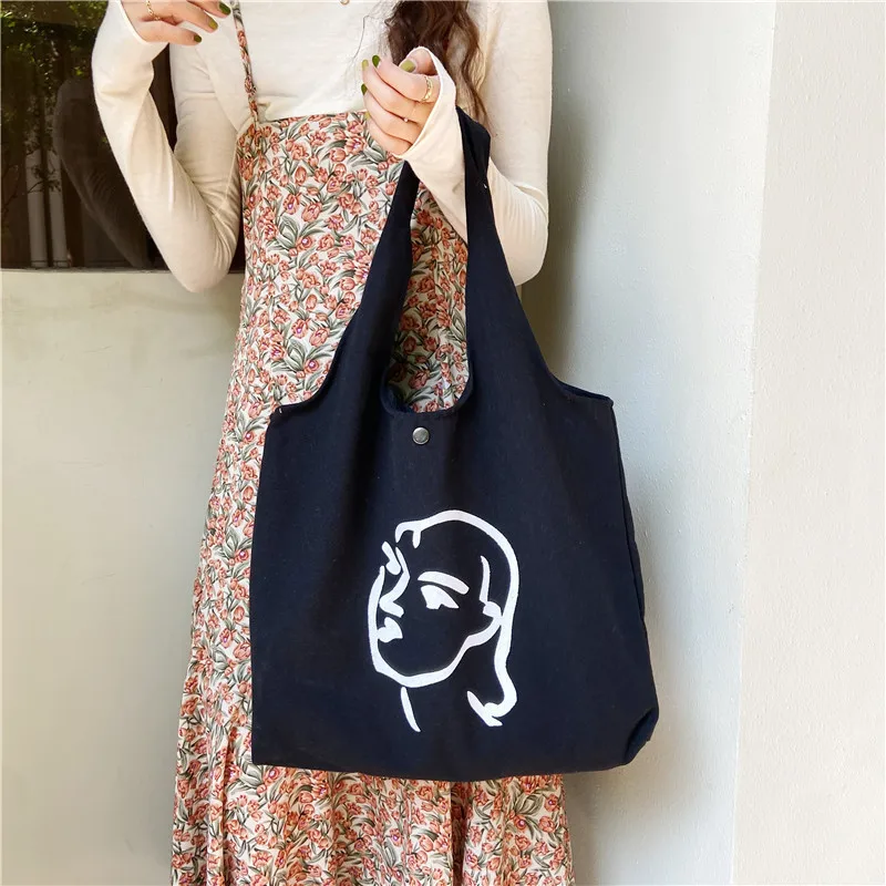 Простой Женский портрет иллюстрация Сумки из натуральной кожи сумки на плечо