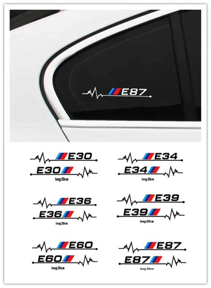 

2PCS Automotive decal is suitable for BMW E30 E34 E36 E46 E60 E70 E87 E84 X 5x 6x 7M3 vehicle modification accessories