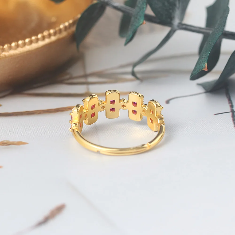 Кольцо LAMOON женское из серебра 925 пробы с короной в винтажном дворцовом