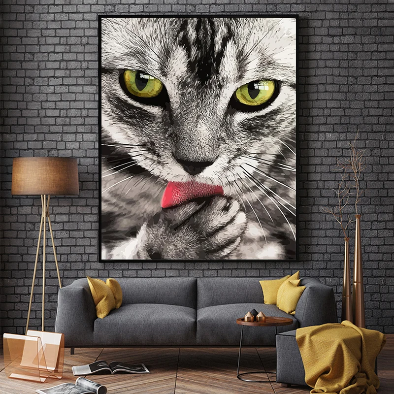 Животное собака кошка живопись по номерам животные белка реалистичные картины